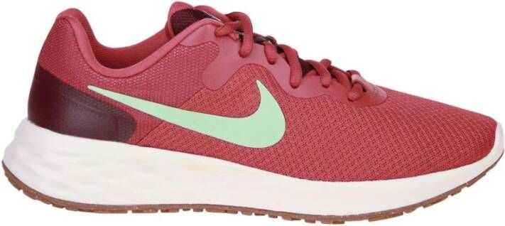 Nike Roestkleurige stoffen sneakers Rood Dames