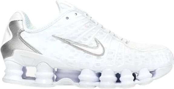 Nike Shox TL Wit Metallic Zilver Max Orange Sneakers