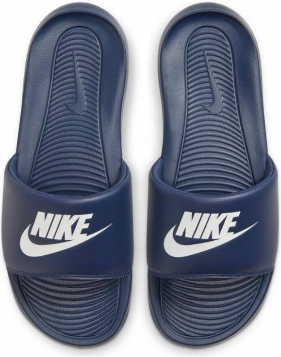 Nike Blauwe Victor One Slide Sandalen Blauw Heren