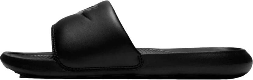 Nike Flexibele Zwarte Slide Slippers met Logo Black Dames