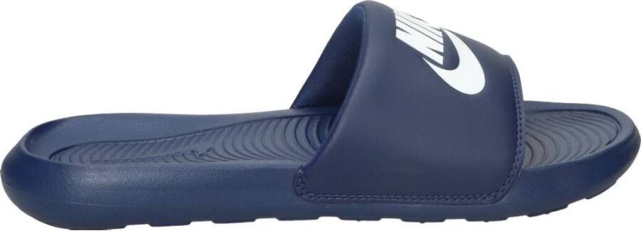 Nike Blauwe Victor One Slide Sandalen Blauw Heren