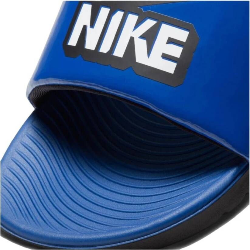 Nike Kawa Slipper kleuters kids Slippers Blauw Zwart - Foto 3