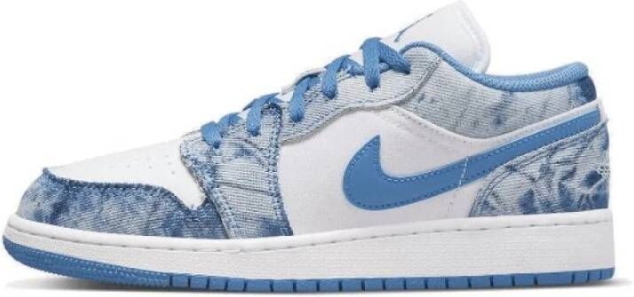 Jordan Gewassen Denim Lage Top Sneakers