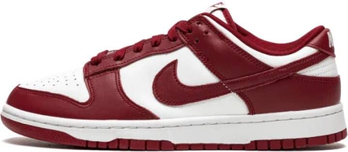 Nike Vintage-geïnspireerde Dunk Low Bordeaux Sneakers voor vrouwen Rood Dames