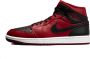 Nike Air Jordan 1 Mid Reverse Bred (2021) (GS) 554725-660 BRED Zwart Rood Schoenen - Thumbnail 9