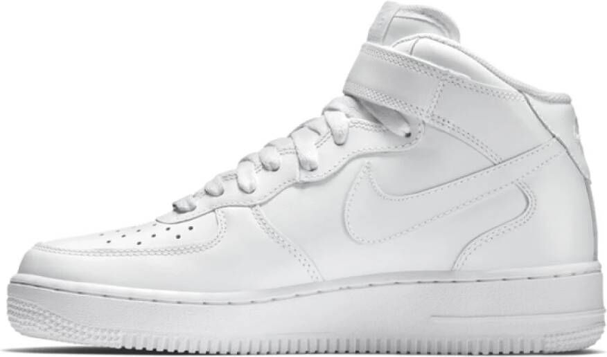 Nike Air Force 1 Mid basisschool Schoenen White Leer Textil Foot Locker