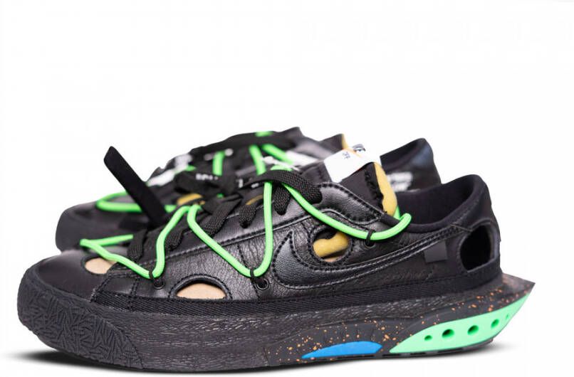 Nike Blazer Low Off-White Black Electro Green Zwart Unisex