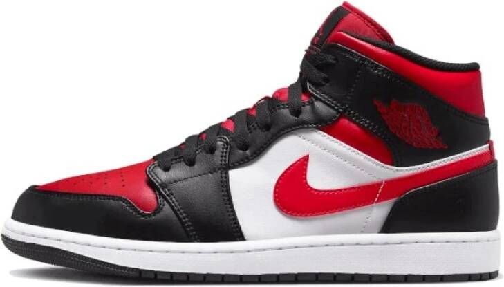 Jordan Air 1 Mid Black Fire Red White Schoenmaat 40 1 2 Sneakers 554724 079
