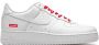 Nike Supreme Air Force 1 Low Witte Sneakers Wit - Thumbnail 1