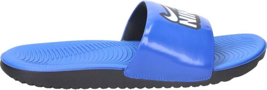 Nike Kawa Slipper kleuters kids Slippers Blauw Zwart - Foto 2