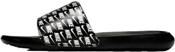 Nike Victori One Slide Print Slippers en Sandalen Black Mesh Synthetisch Foot Locker