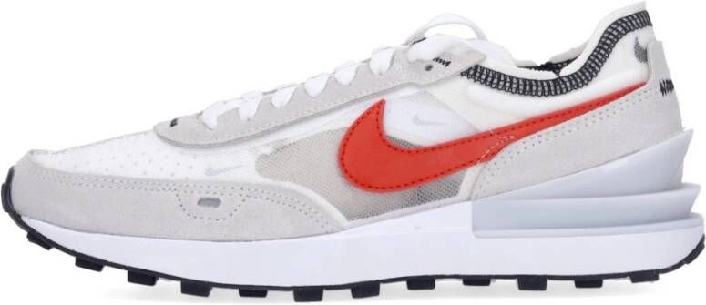 Nike Waffle One Lage Sneaker Wit Rood Platina Multicolor Heren
