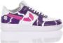 Nike Wit Violet Sneakers Aangepaste Schoenen Multicolor Heren - Thumbnail 1