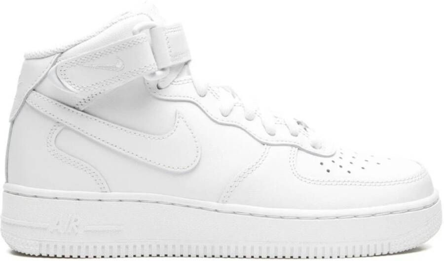 Nike Air Force 1 Mid basisschool Schoenen White Leer Textil Foot Locker