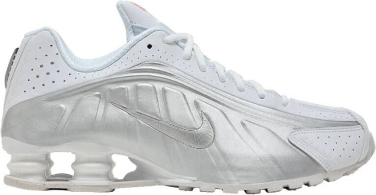 Nike Lage Sneakers Shox R4 White Bright Crimson Metallic Silver - Foto 1