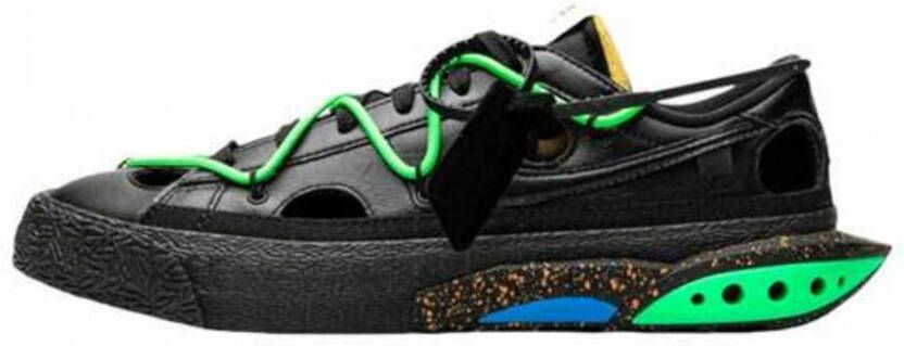 Nike Blazer Low Off-White Black Electro Green Zwart Unisex