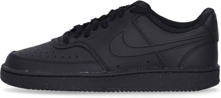 Nike Zwarte lage sneaker met reliëflogo