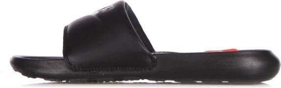 Nike Zwarte Slide Slippers met Gestructureerd Voetbed Black Heren