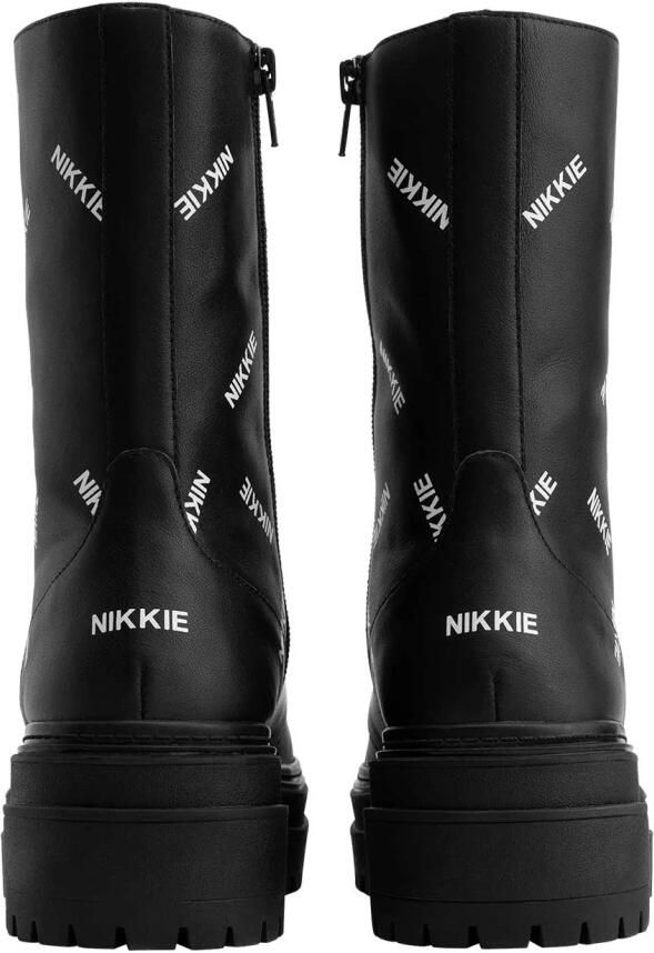 Nikkie boots Djuna Logo print Zwart - Foto 2