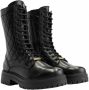 NIKKIE Pebbel Boots leren veterboots zwart - Thumbnail 3