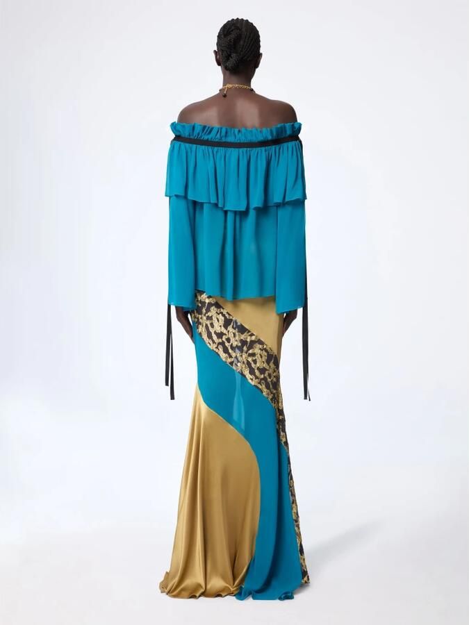 Nina Ricci Zijden Top met Boothals en Strikdetails - Foto 2