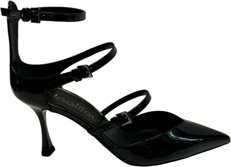 Ninalilou Lak gesp hoge hak pumps Black Dames