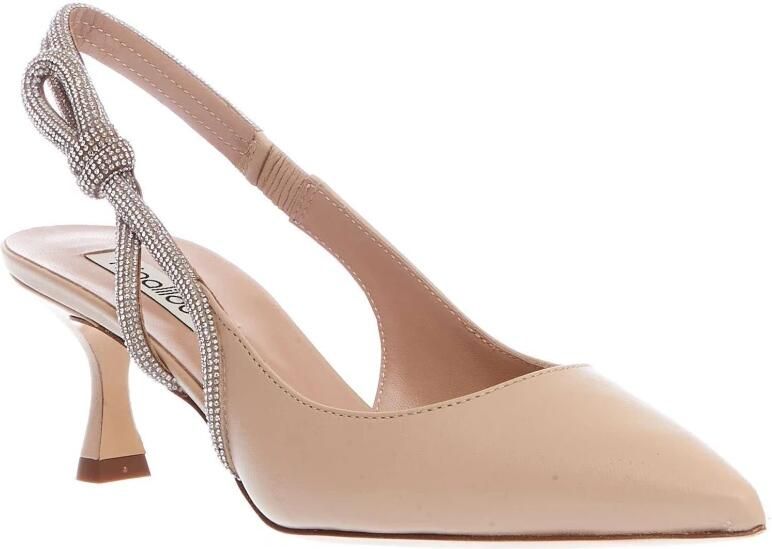 Ninalilou Beige Slingback Pumps met Fiocco Strass - Foto 2