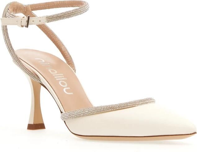 Ninalilou Ivory Strass Slingback Hakken