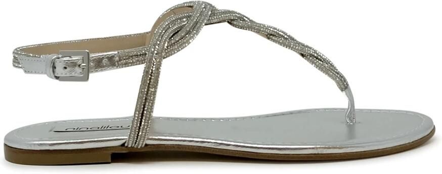 Ninalilou Nappa Platte Sandalen