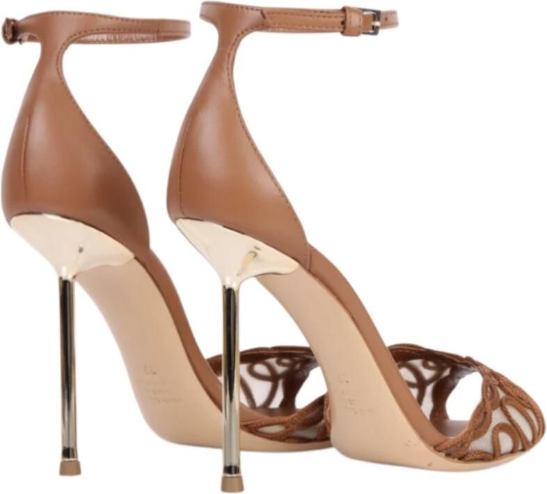 Ninalilou Sandalo Elegante in Mesh Ricamata con Tacco Stiletto - Foto 2