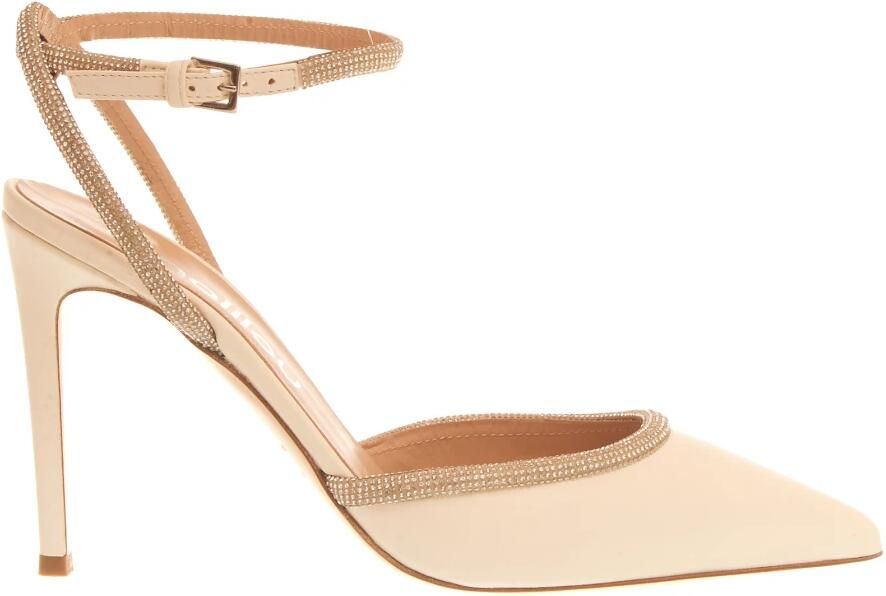 Ninalilou Slingback leren pumps met Swarovski