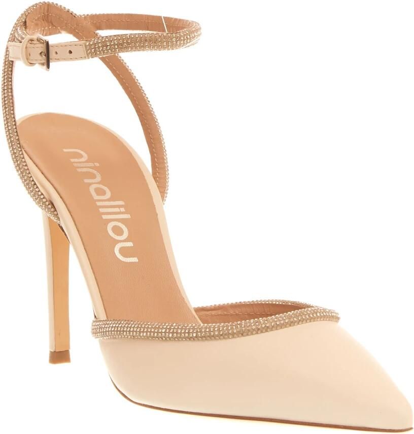 Ninalilou Slingback leren pumps met Swarovski - Foto 2