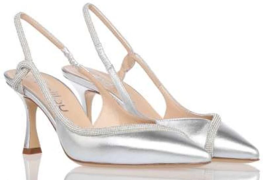 Ninalilou Strass Slingback in Zilver Leer - Foto 4