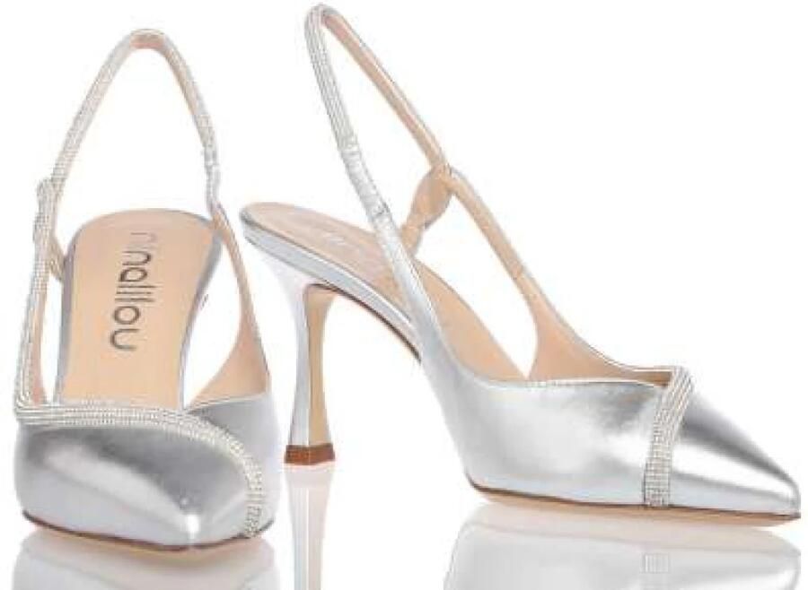 Ninalilou Strass Slingback in Zilver Leer - Foto 2