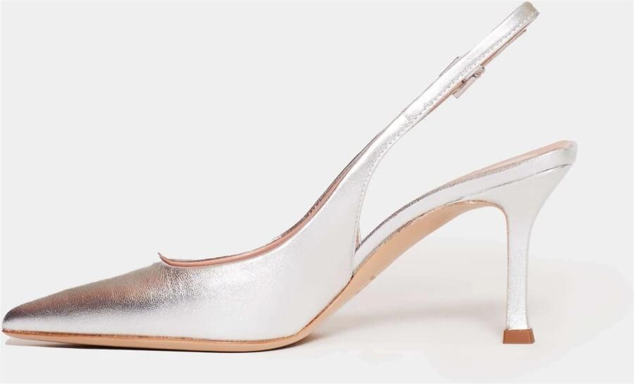 Ninalilou Zilveren Slingback Hakken Sandalen - Foto 2