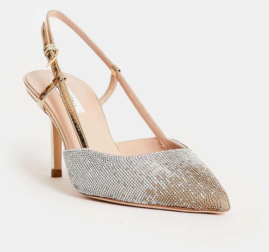 Ninalilou Zilveren Strass Slingback Sandalen - Foto 2