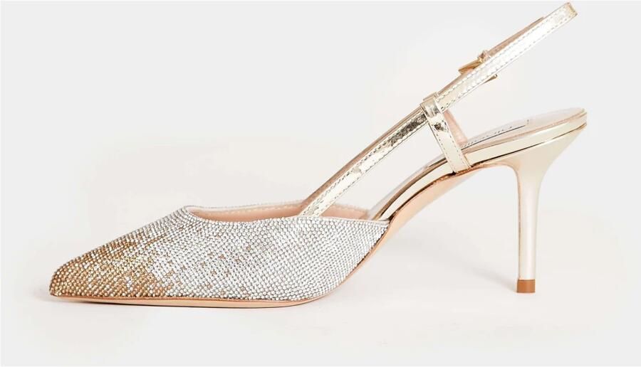 Ninalilou Zilveren Strass Slingback Sandalen - Foto 3