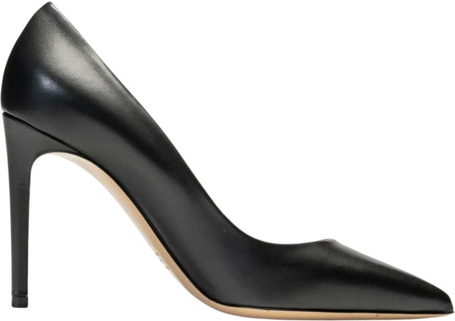 Ninalilou Zwarte leren pump voor vrouwen
