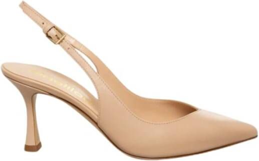 Ninalilou Nude leren slingback sandaal
