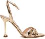 Ninalilou Platina spiegel lederen sandalen Yellow Dames - Thumbnail 1