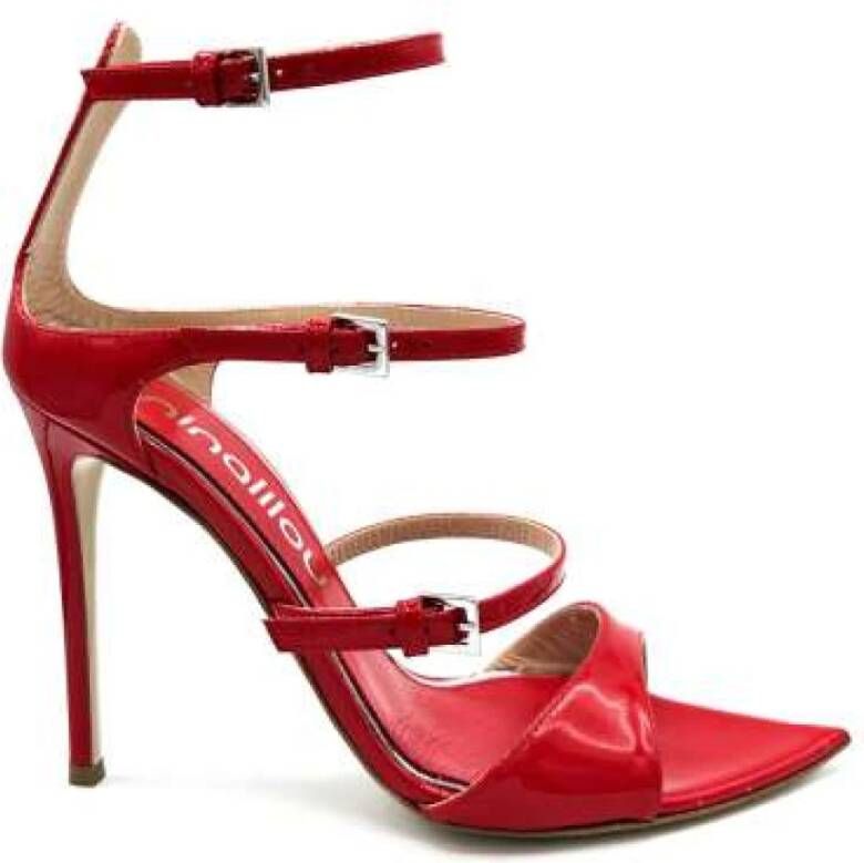 Ninalilou Rode Lakleren Stiletto Sandaal Red Dames