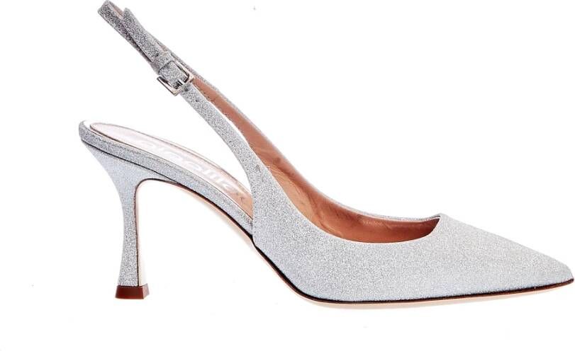 Ninalilou Zilver Glitter Slingback Pumps