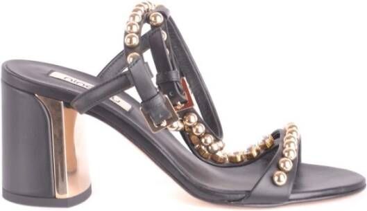 Ninalilou Zwarte Blokhak Sandalen Lente Zomer