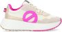 No Name Beige Carter Jogger Sneaker met Neon Pink Accents - Thumbnail 1