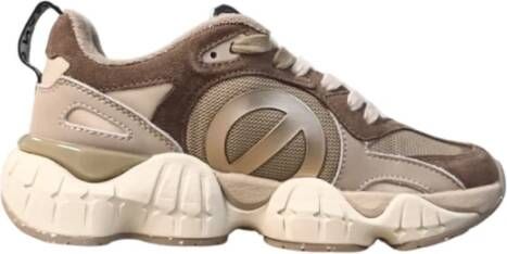 No Name Bruine Sneakers met 4 cm zool