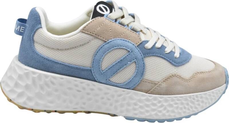 No Name Crème rook Veterschoenen voor vrouwen