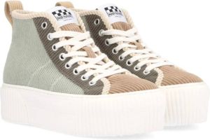 No Name Damestrainers Arcade Straps Perfos Beige Dames