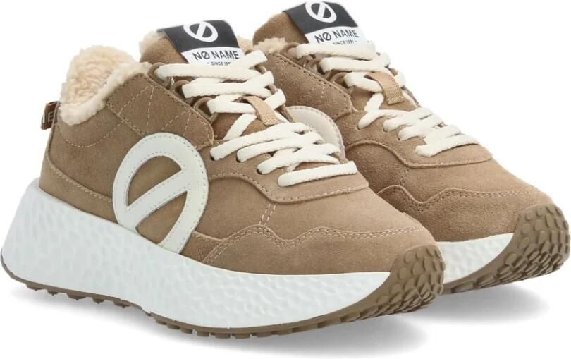No Name Leren Sneakers met Uitneembare Binnenzool Beige Dames - Foto 4