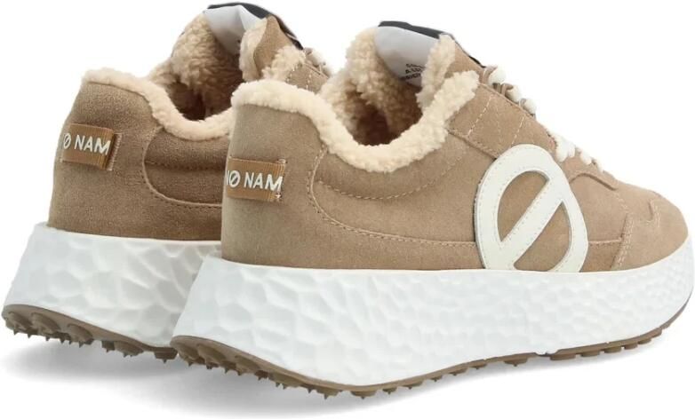 No Name Leren Sneakers met Uitneembare Binnenzool Beige Dames - Foto 7