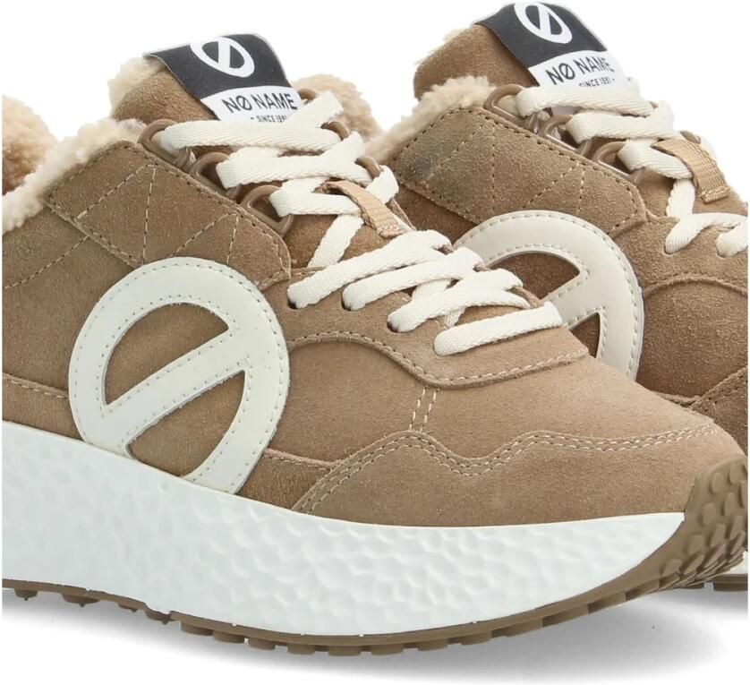 No Name Leren Sneakers met Uitneembare Binnenzool Beige Dames - Foto 5
